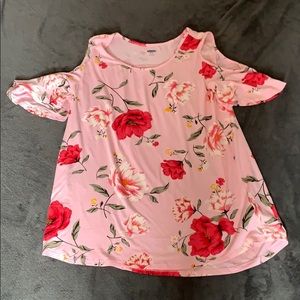 Old Navy never worn Floral off the shoulders shirt